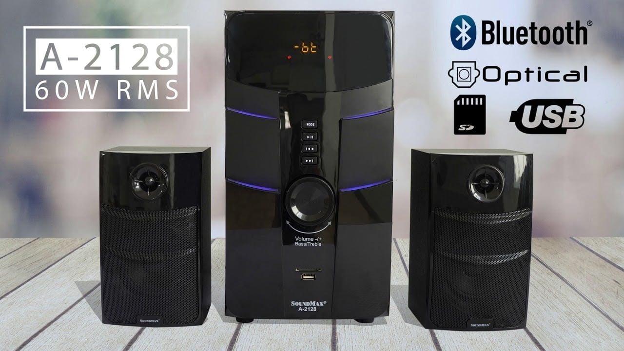 LOA 2.1 SOUNDMAX A2128 (Bluetooth/USB/SD) Chính Hãng