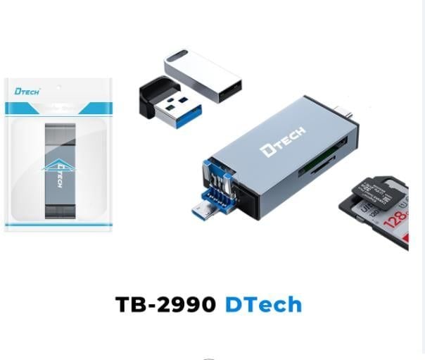 Đọc Thẻ Nhớ ALL IN ONE DTECH TB-2990 (Usb 3.0 + TypeC)