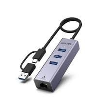 HUB TYPE-C => 3USB 3.0 + HDMI + LAN + DP 17cm DS16H