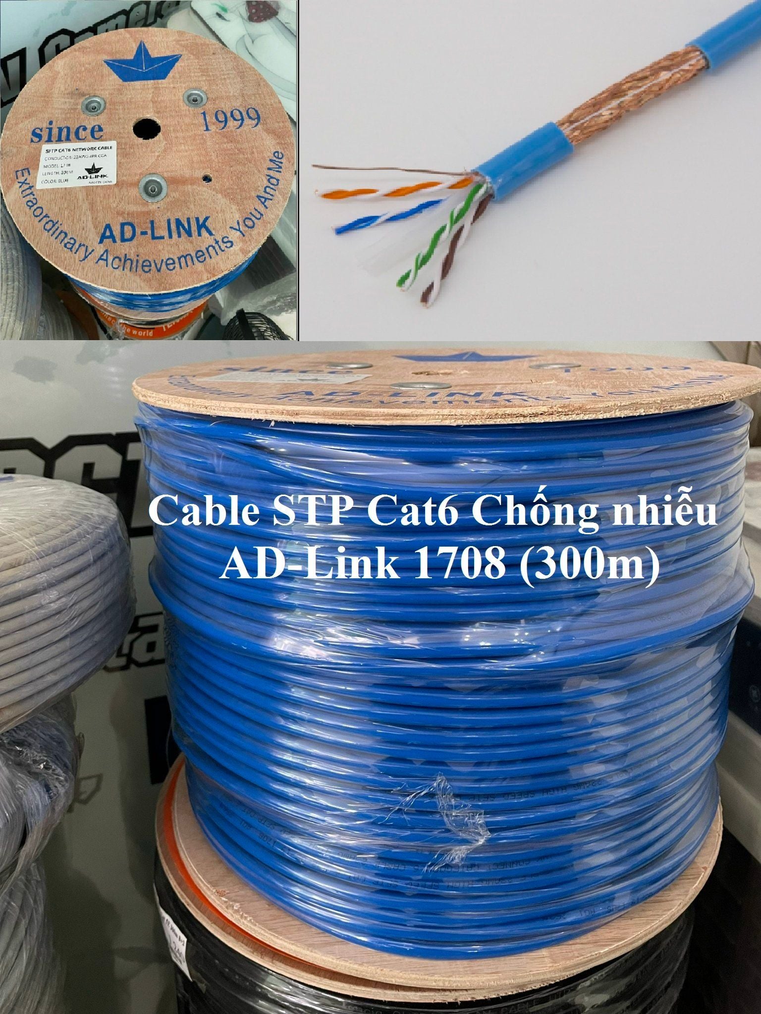 CABLE MẠNG (300M) 6E AD-LINK 1708E Chống Nhiễu