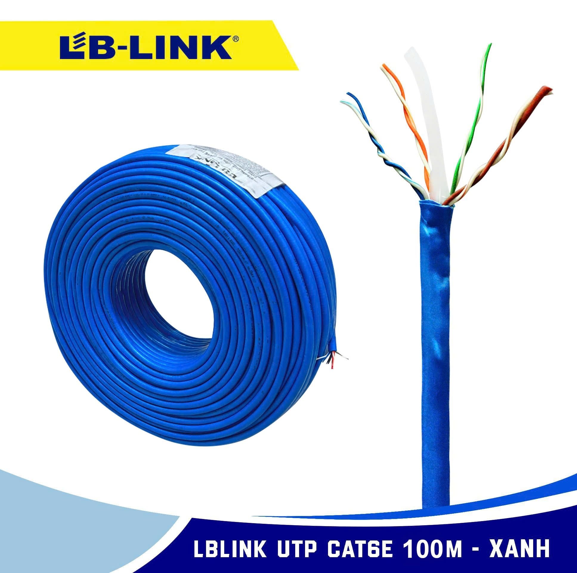 CABLE MẠNG (100M) 6E LBLINK (Xanh Dương) Chính Hãng